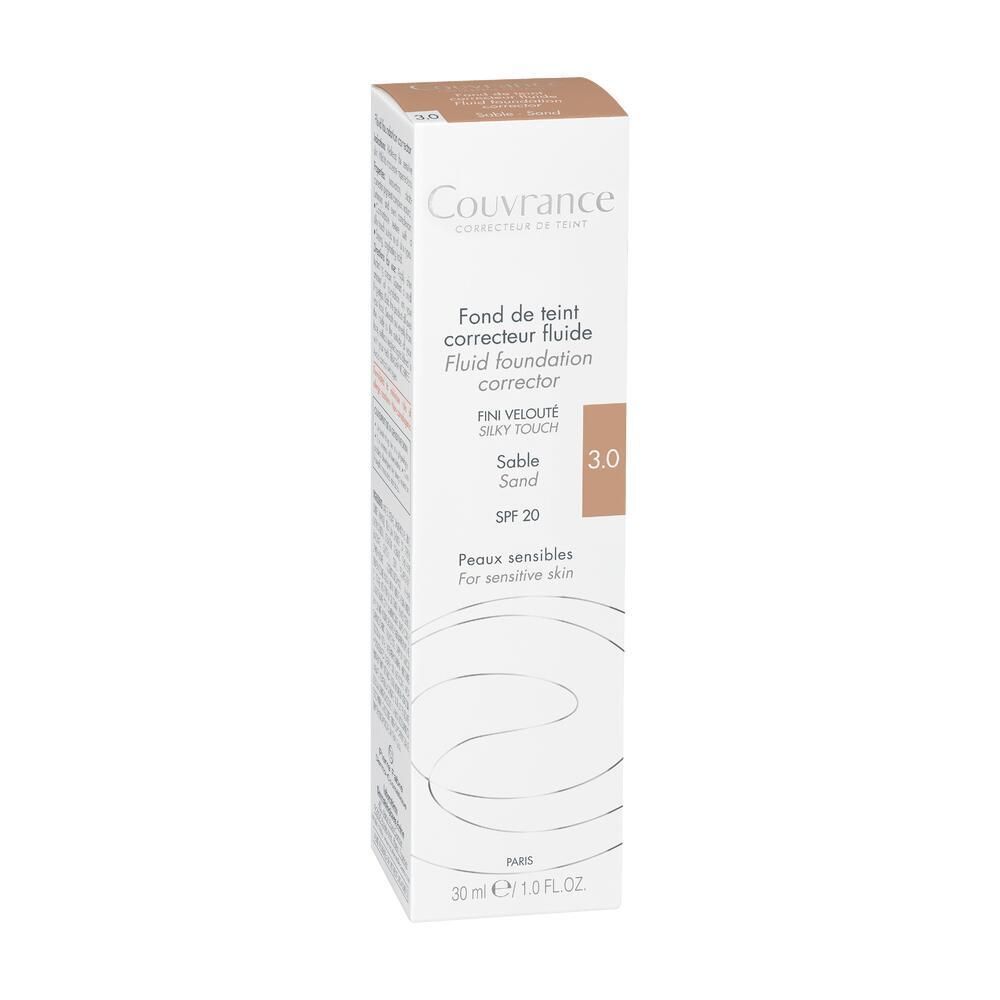 Confezione Eau Thermale Avène Couvrance Fondotinta correttore fluido Sabbia SPF20.