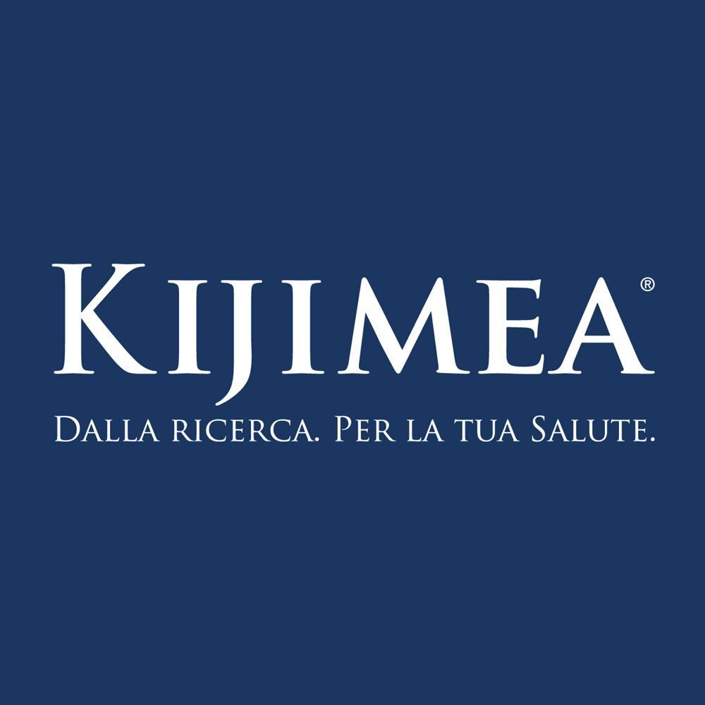 Logo Kijimea® su sfondo blu scuro. "Dalla ricerca. Per la tua salute."