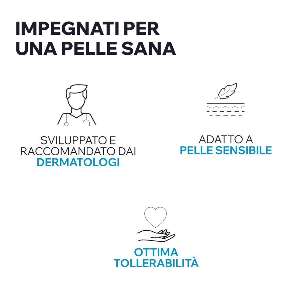 Simboli per Uriage Gentle Jelly Face Scrub: sviluppato da dermatologi, per pelli sensibili.