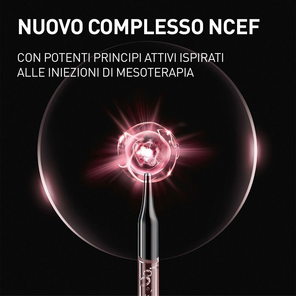 Illustrazione del complesso NCEF, ispirato alle iniezioni di mesoterapia.