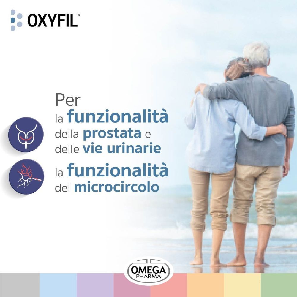 OXYFIL per la funzionalità della prostata, delle vie urinarie e del microcircolo.