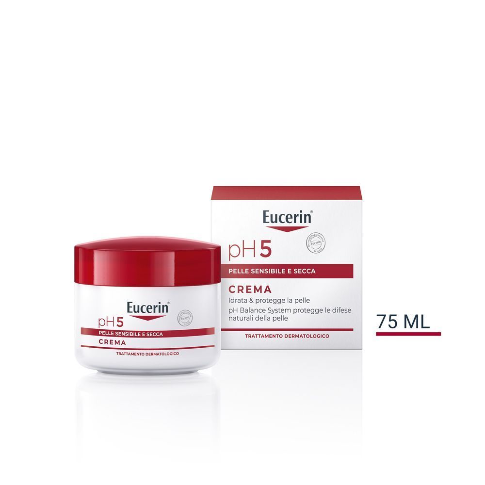 Crema Eucerin pH 5 75 ml con scatola.