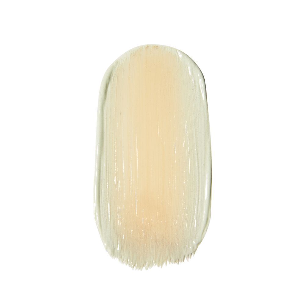 Campione di texture color crema giallastra pallida di Rougj BB Magic SPF 15.