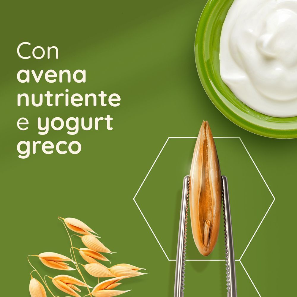 Ingredienti: chicco d'avena e yogurt greco per la cura del corpo idratante.