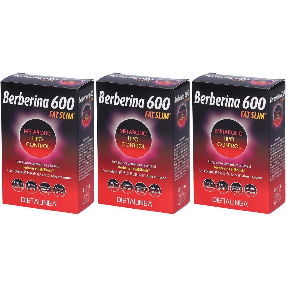 Dietalinea Berberina 600 Fat Slim Metabolic Lipo Control Compresse