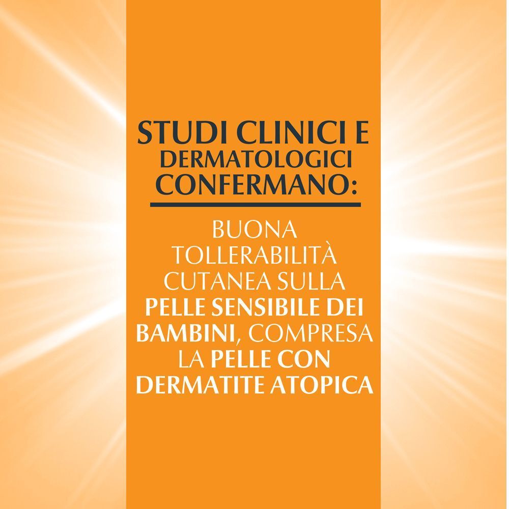 Testo su studi clinici e dermatologici che confermano la buona tollerabilità cutanea, anche per pelli con dermatite atopica.