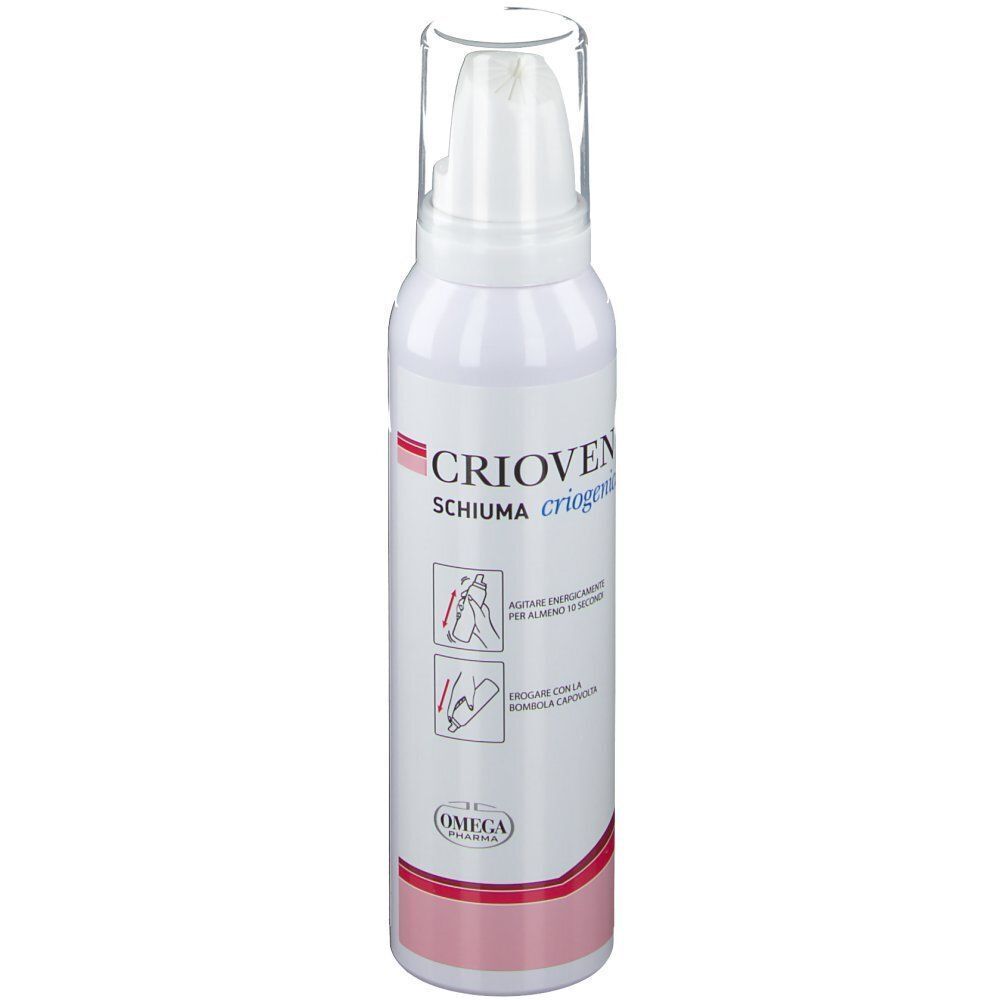 Flacone di CRIOVEN® Schiuma con istruzioni per l'uso. 150 ml.