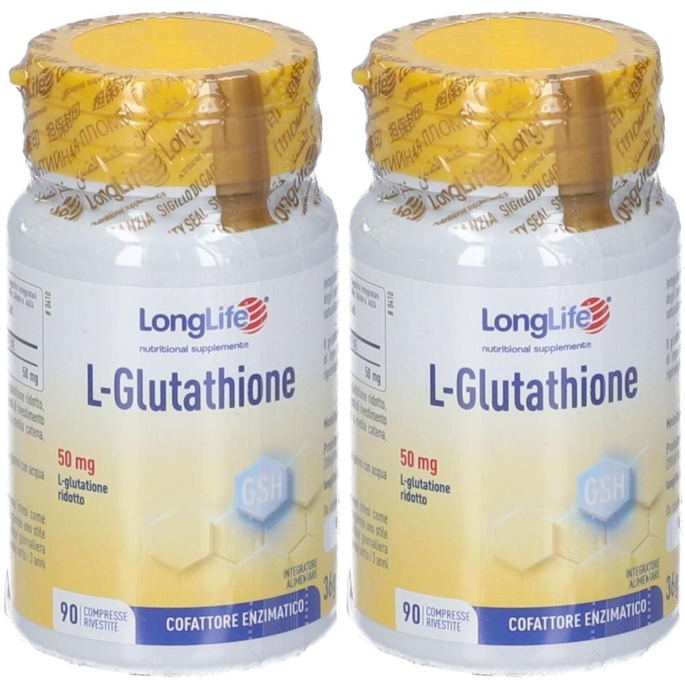 glutathione integratore Longlife L-Glutathione Compresse
