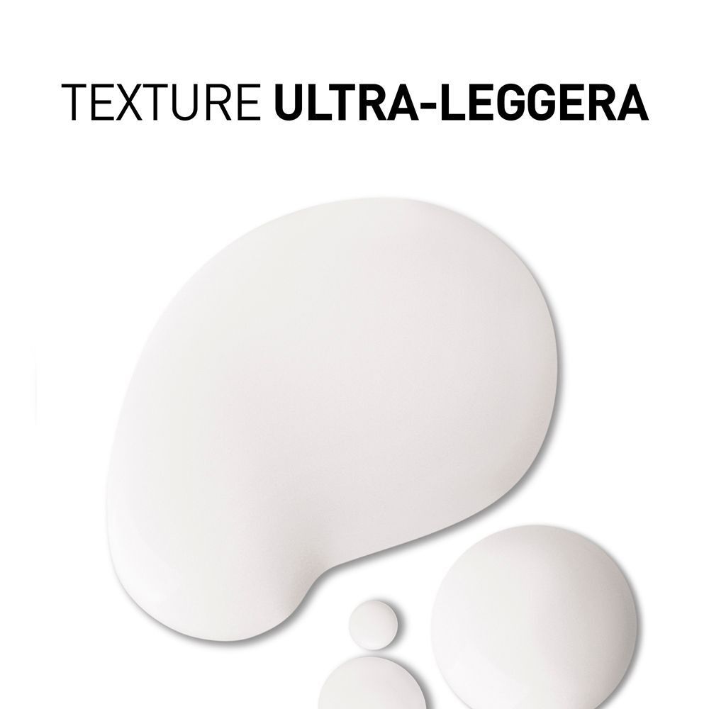Gocce di una texture bianca e leggera, che mostrano la leggerezza del siero.