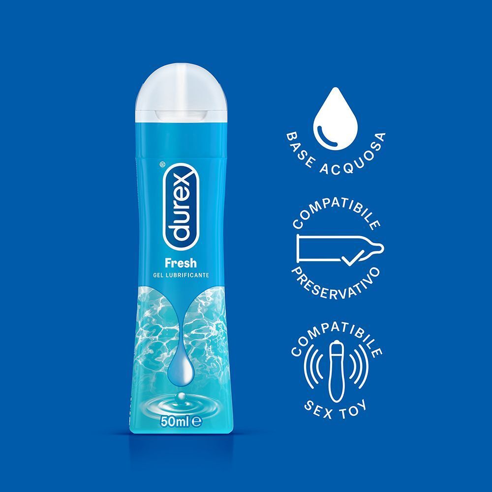 Gel lubrificante Durex Play Fresh, 50ml. Base acquosa, compatibile con preservativi e sex toys.