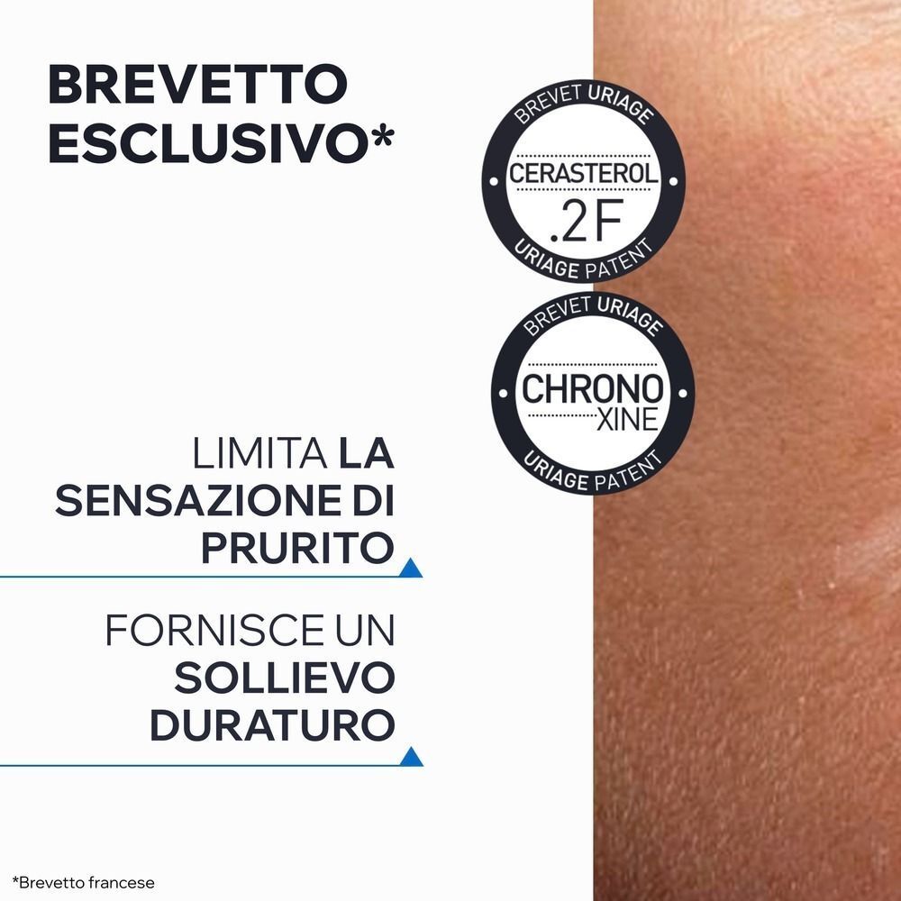 Balsamo URIAGE XEMOSE C8+: Brevetto esclusivo, limita il prurito, sollievo duraturo.