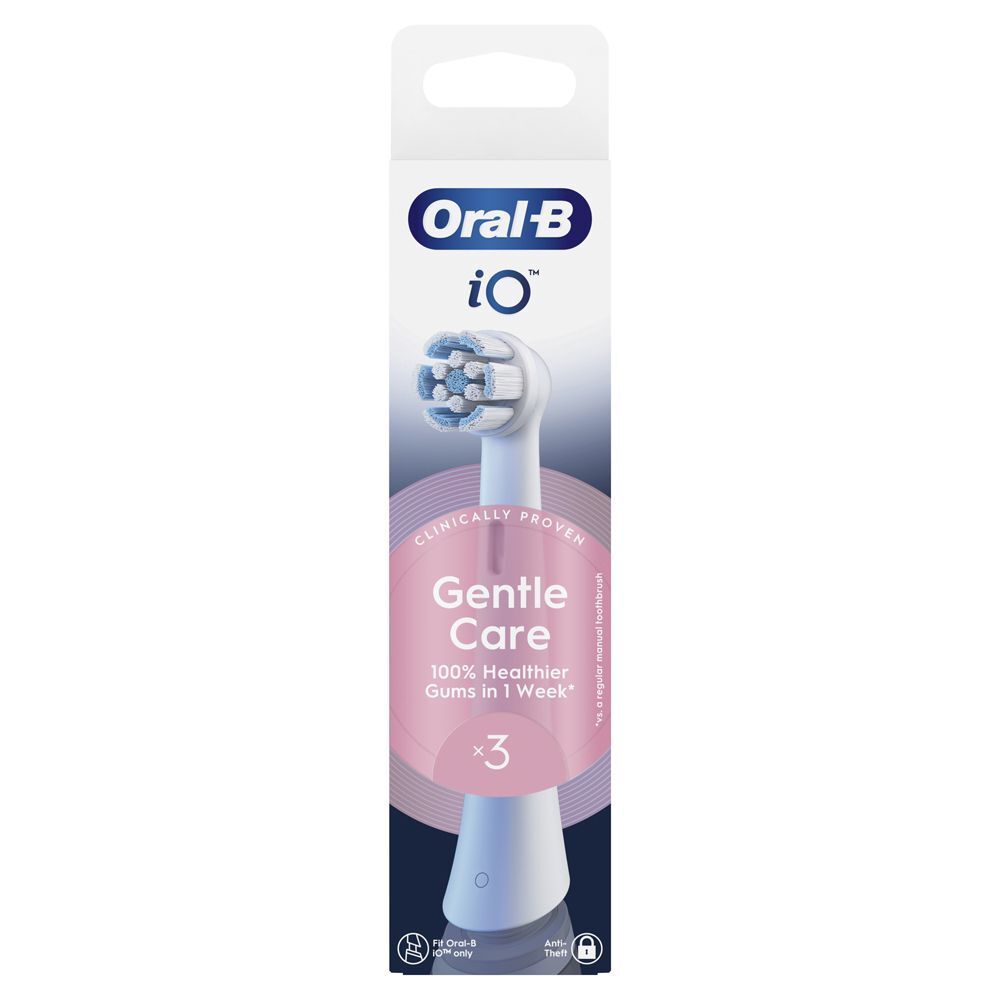 Testina Oral-B iO Gentle Care con setole morbide per una pulizia delicata.