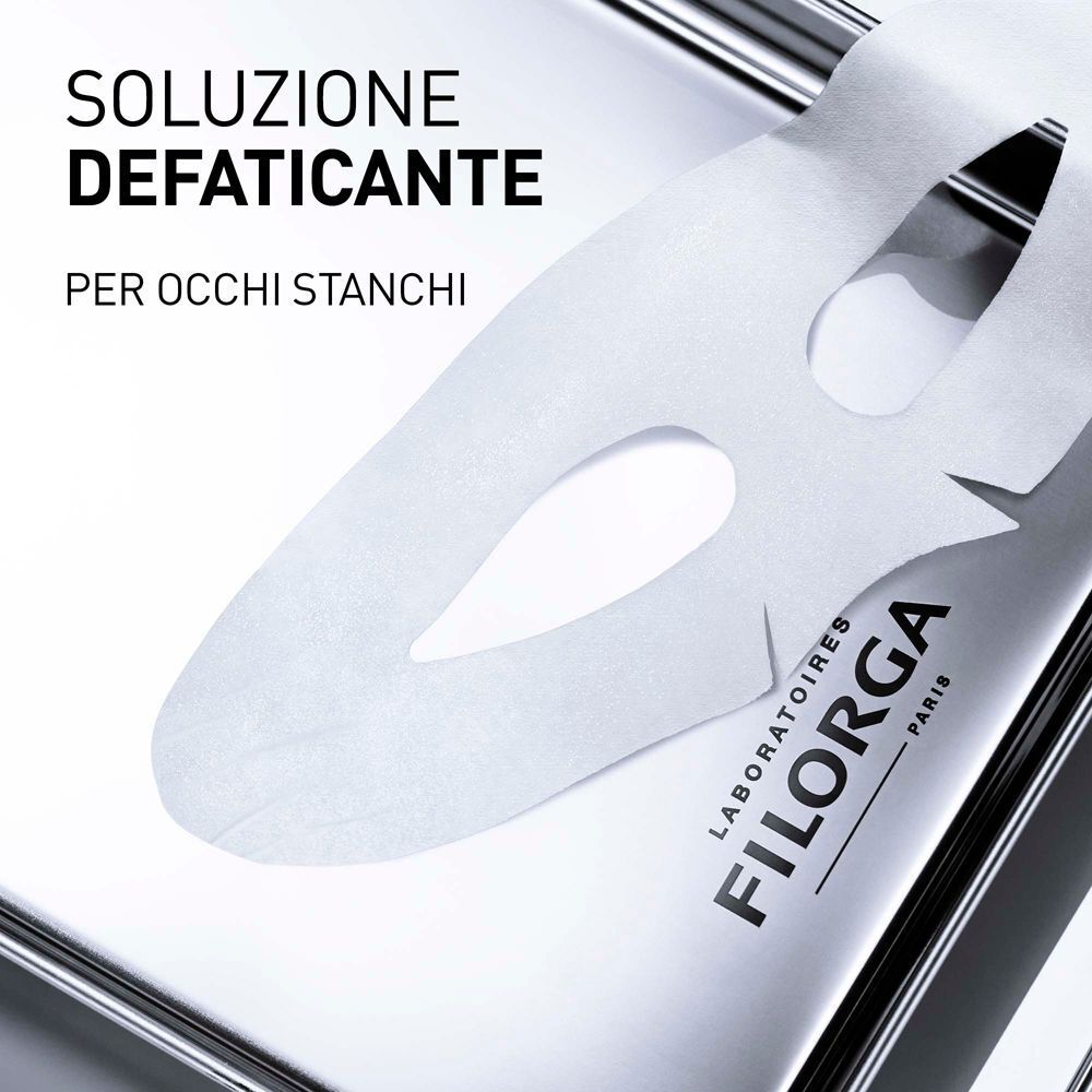 Una maschera per occhi Filorga Optim-Eyes per occhi stanchi.