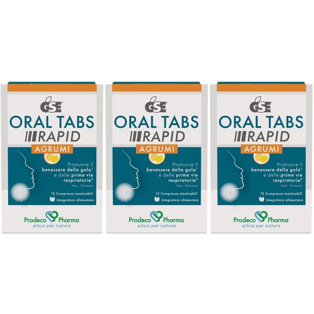 Gse Oral Tabs Rapid Agrumi 12 Compresse Masticabili