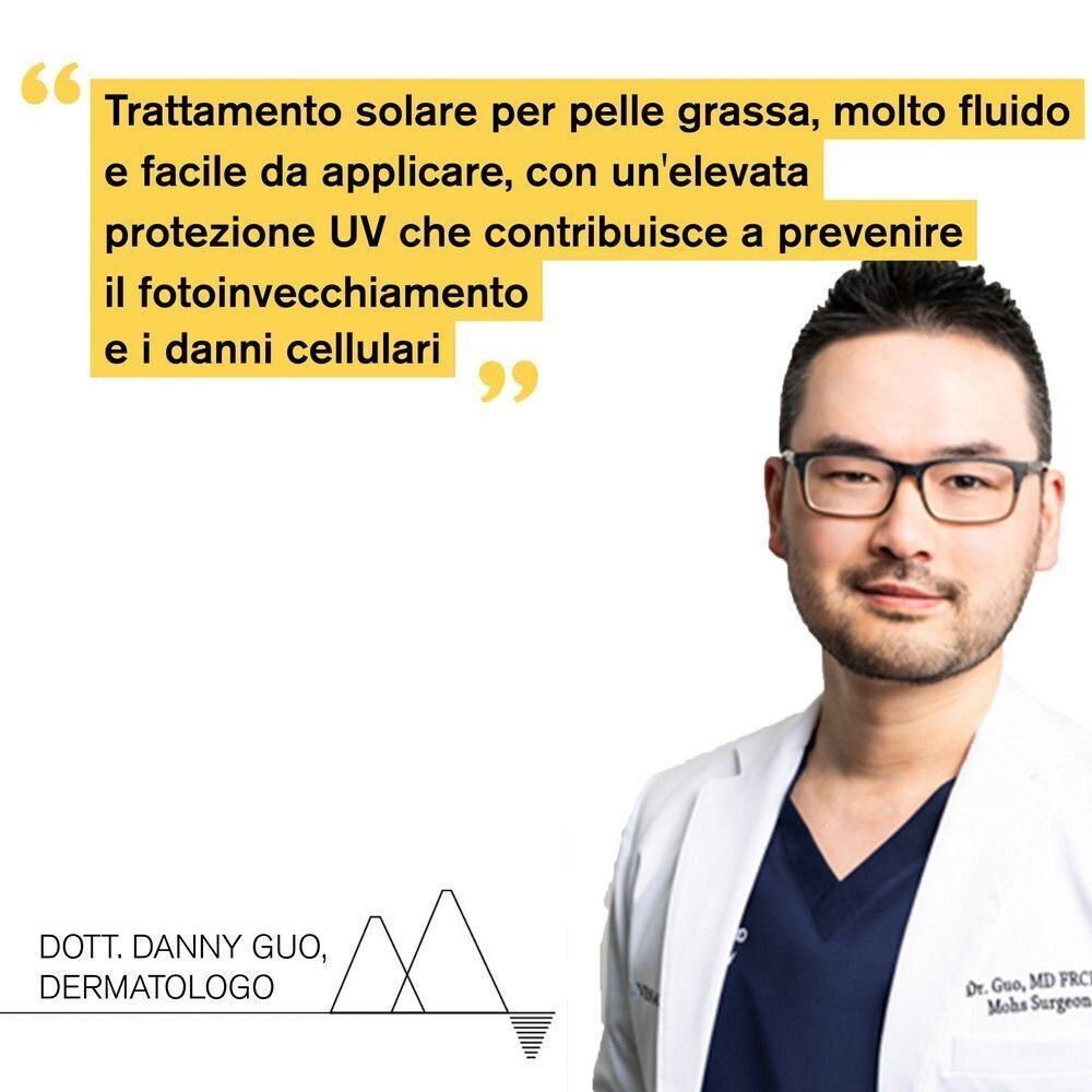 Il Dott. Danny Guo raccomanda questo fluido solare leggero per pelli grasse.