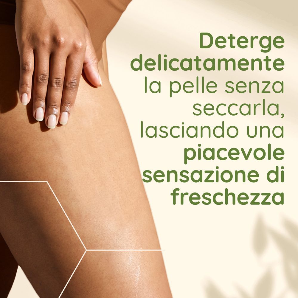 Deterge delicatamente la pelle senza seccarla, lasciando una piacevole sensazione di freschezza.