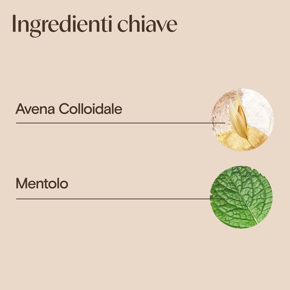 Ingredienti chiave: Avena colloidale e Mentolo per Aveeno Skin Relief.