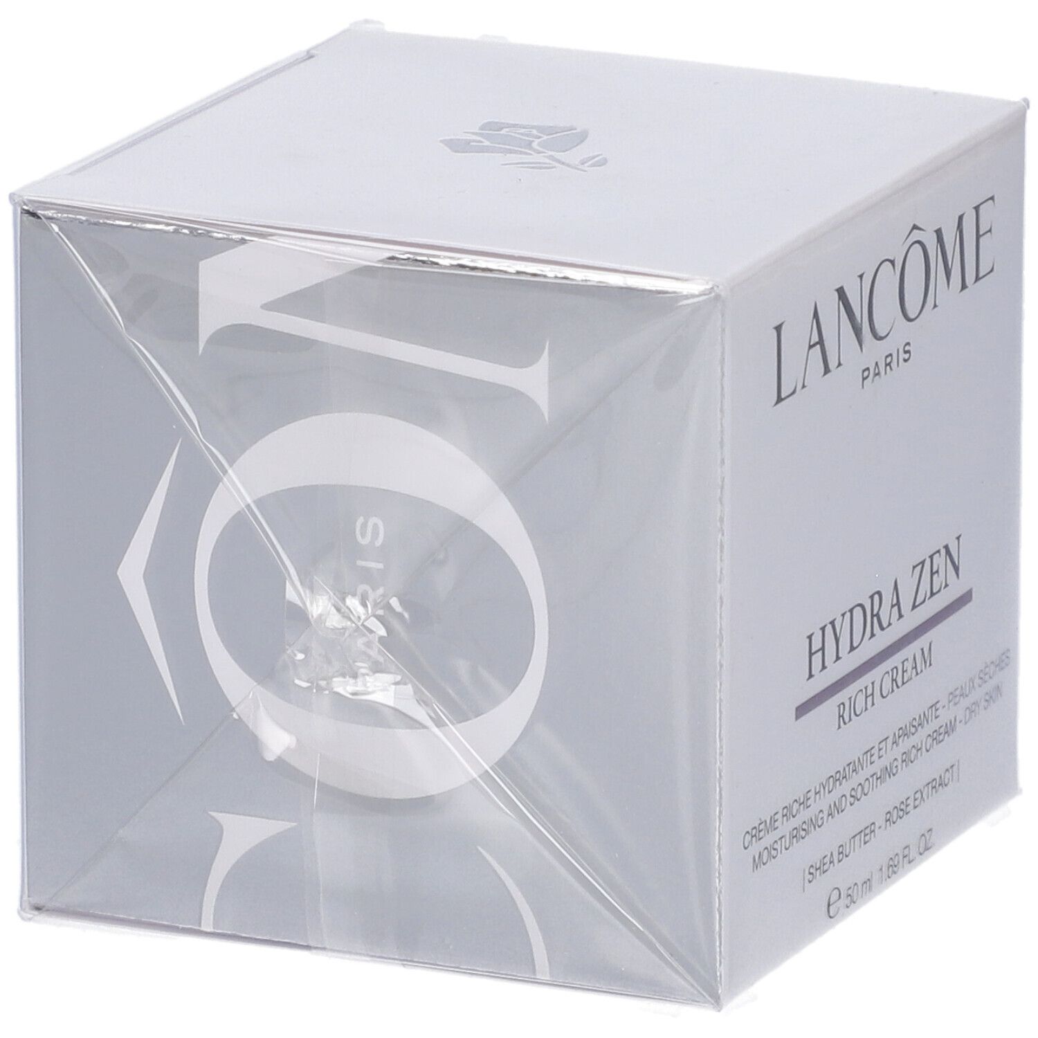 Confezione Lancôme Hydra Zen Rich Cream, fronte con logo.