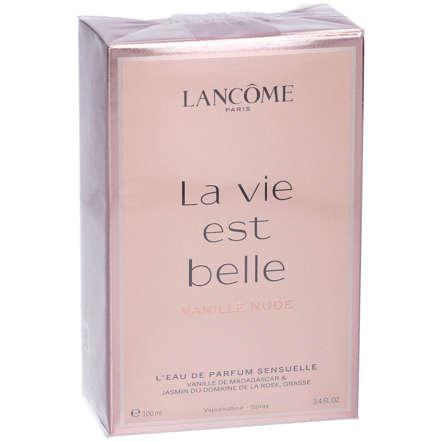 Lancôme La Vie Est Belle Vanille Nude Eau de Parfum 100ml confezione esterna, fronte.