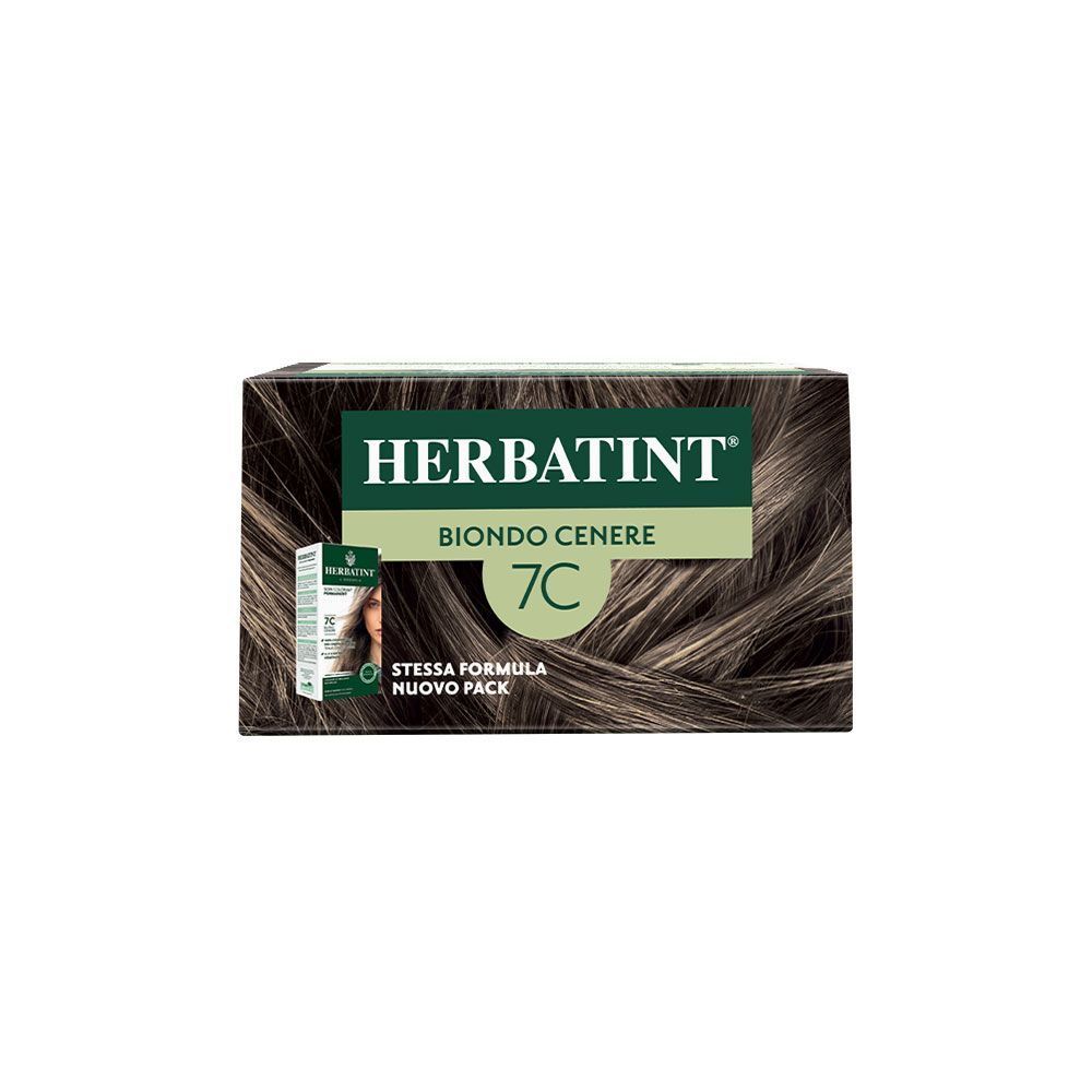 Una confezione di tintura per capelli Herbatint Blond Cenera 7C.