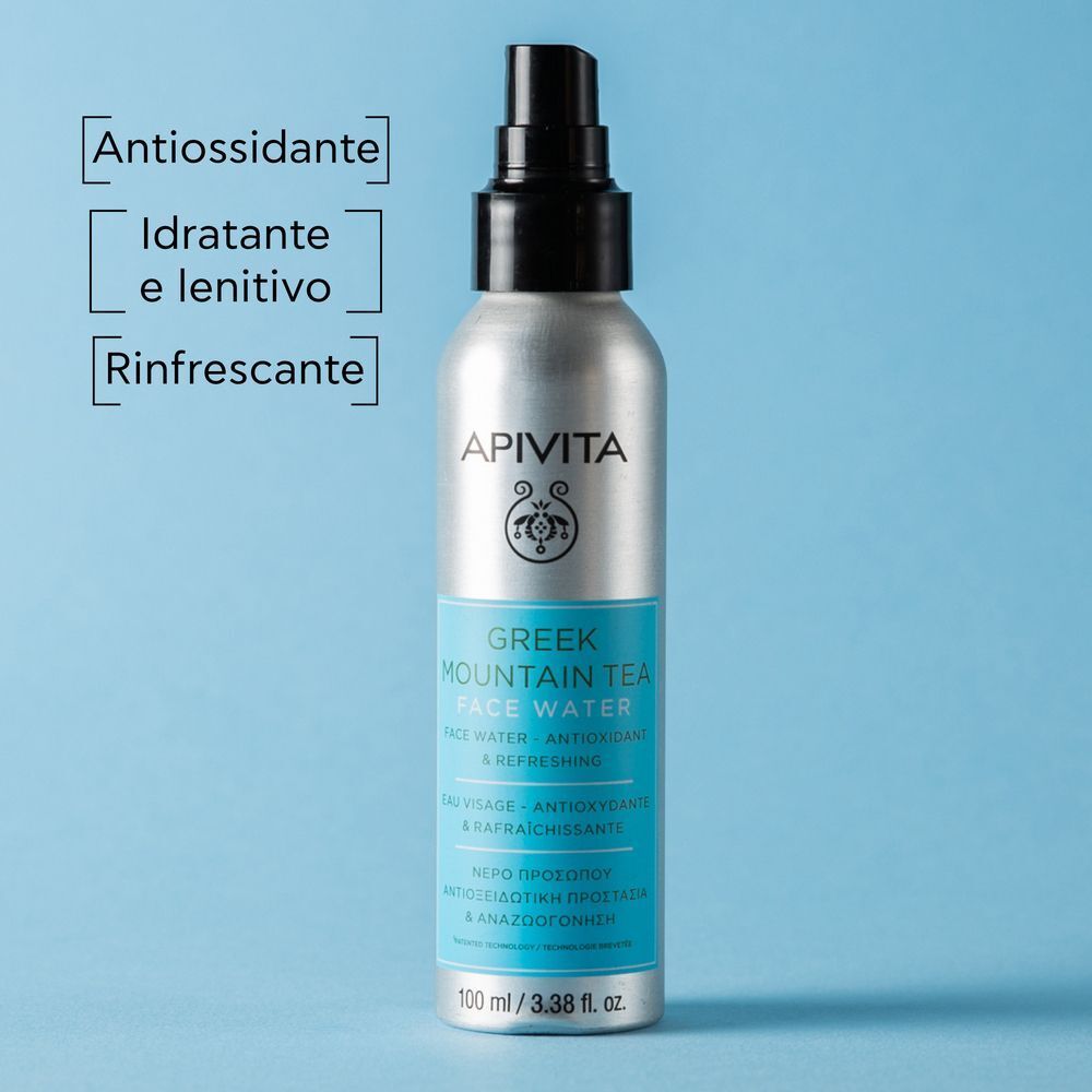 Acqua Viso APIVITA Tè Greco di Montagna, 100 ml, con spruzzatore.