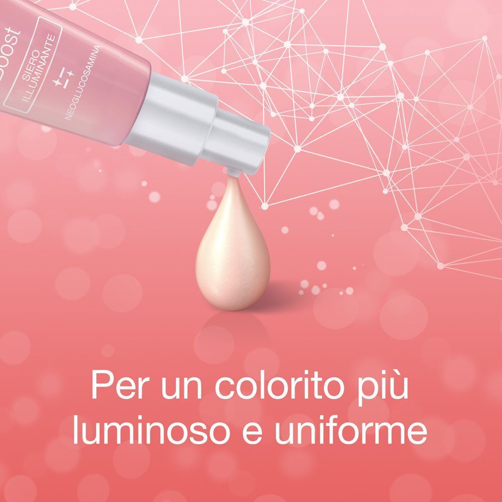 Una goccia di siero cade da un erogatore. Struttura molecolare sullo sfondo.