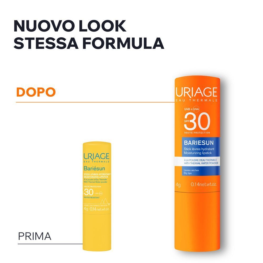 Confronto: Vecchio e nuovo stick URIAGE Bariésun SPF 30.