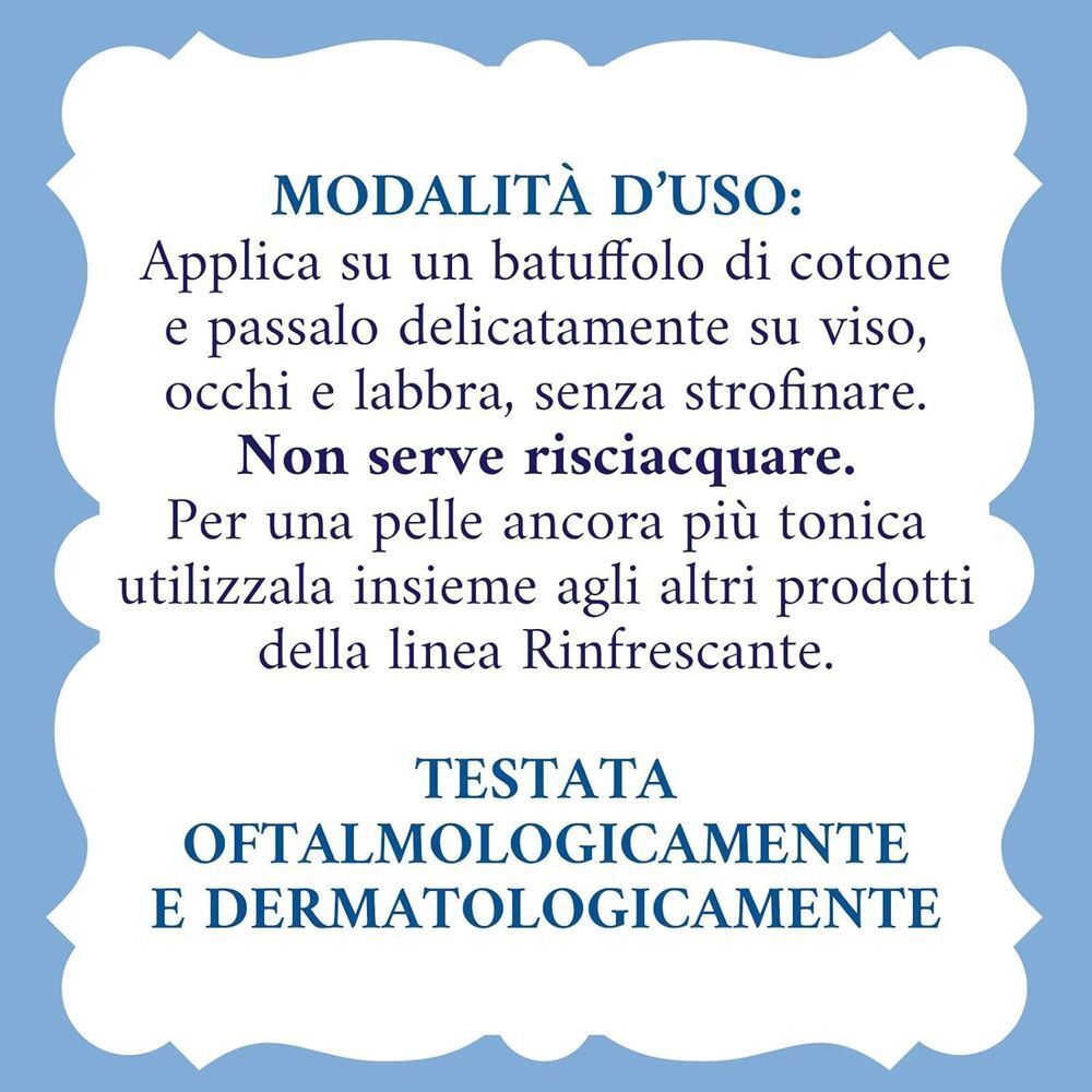 Modalità d'uso per Acqua alle Rose Acqua Micellare.