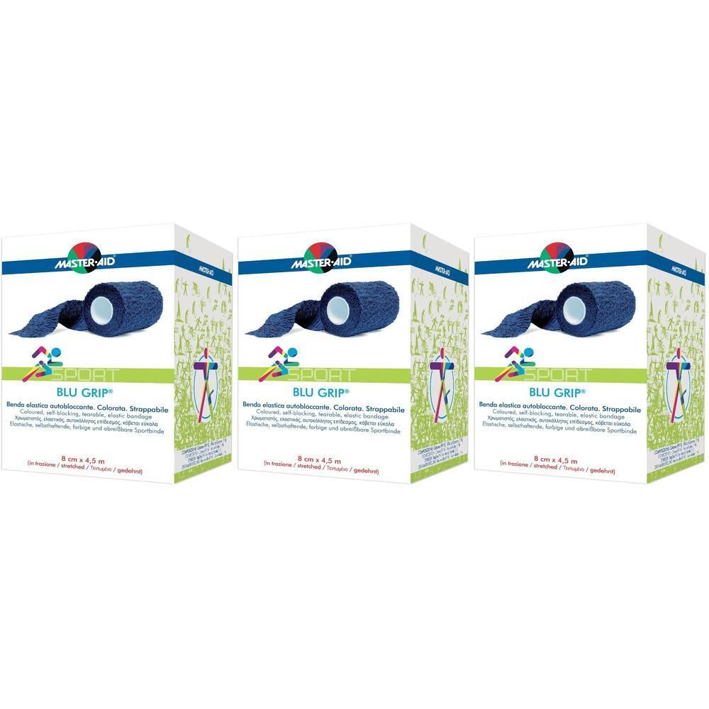 Benda Elastica Autobloccante Master-Aid Blugrip 8X4,5
