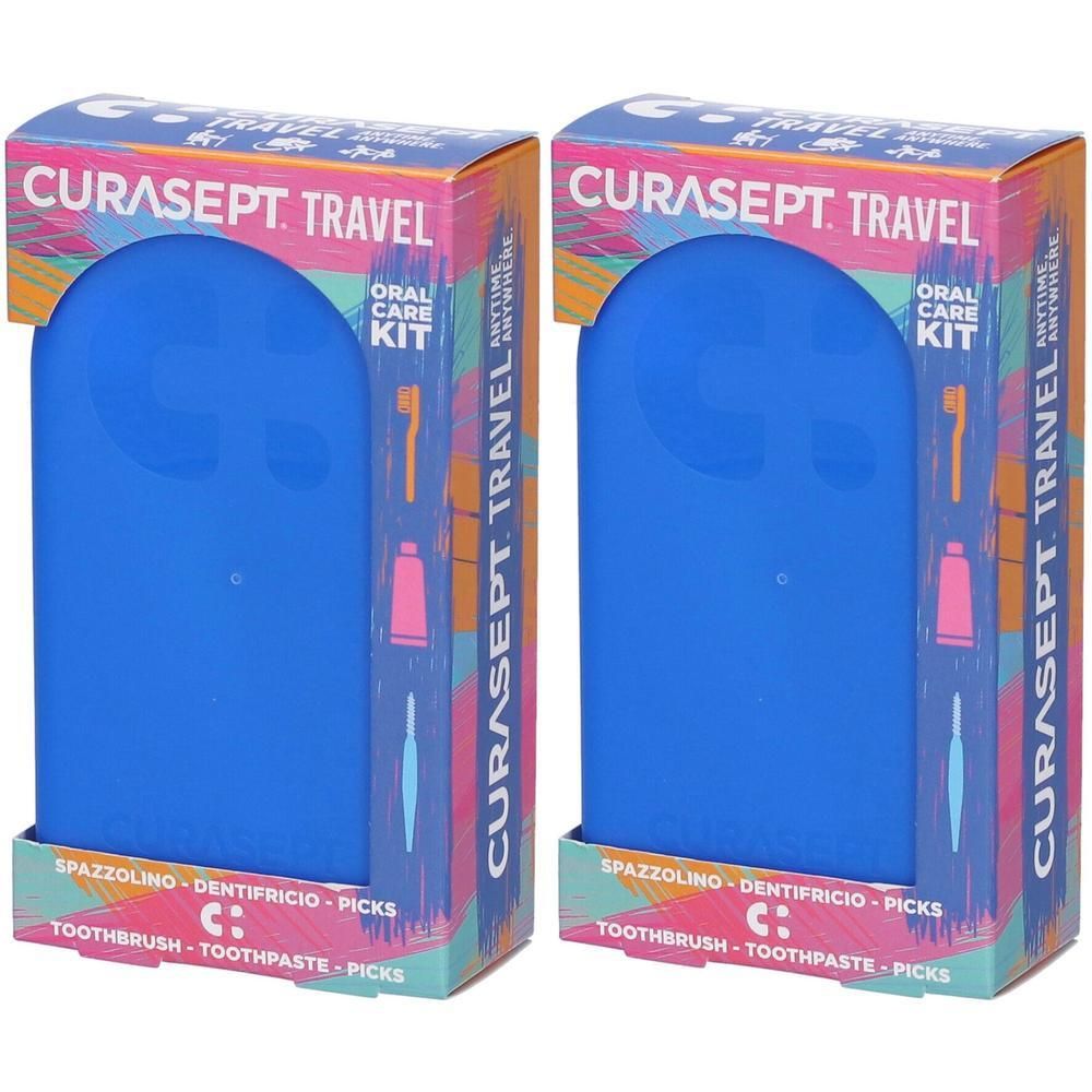 Curasept Travel Kit Blu Spazzolino + Dentifricio + Picks