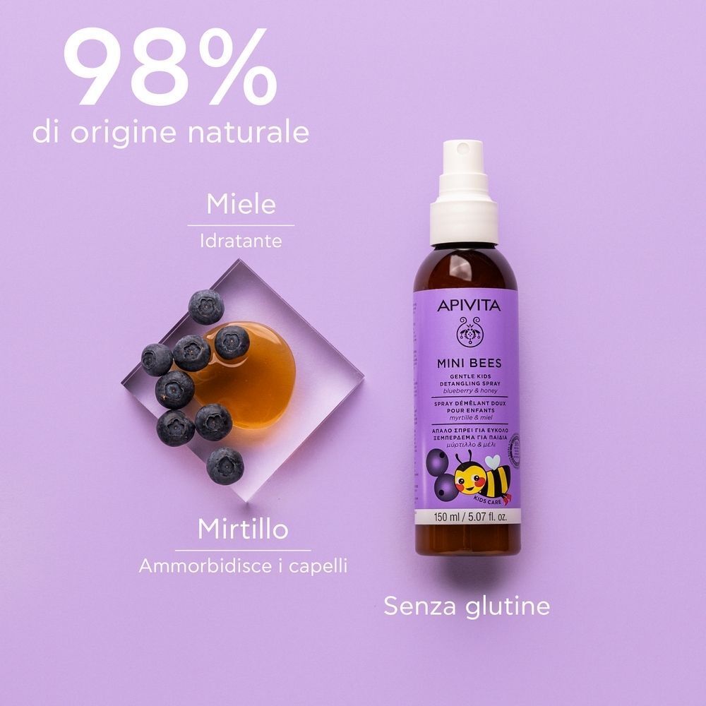 Spray Apivita Mini Bees con miele e mirtilli.
