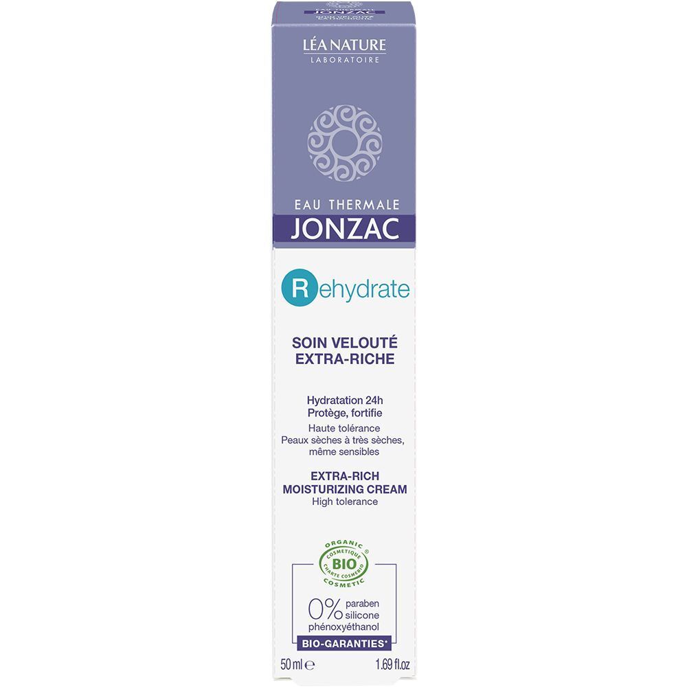 Confezione di Crema idratante extra-ricca Eau Thermale Jonzac Rehydrate, 50ml.