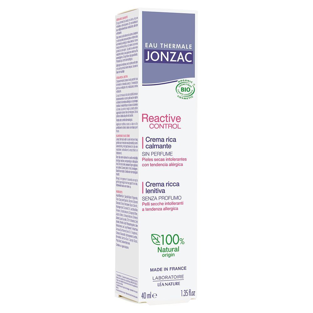 Confezione Eau Thermale Jonzac Crema Reactive Control, 40ml, origine 100% naturale.