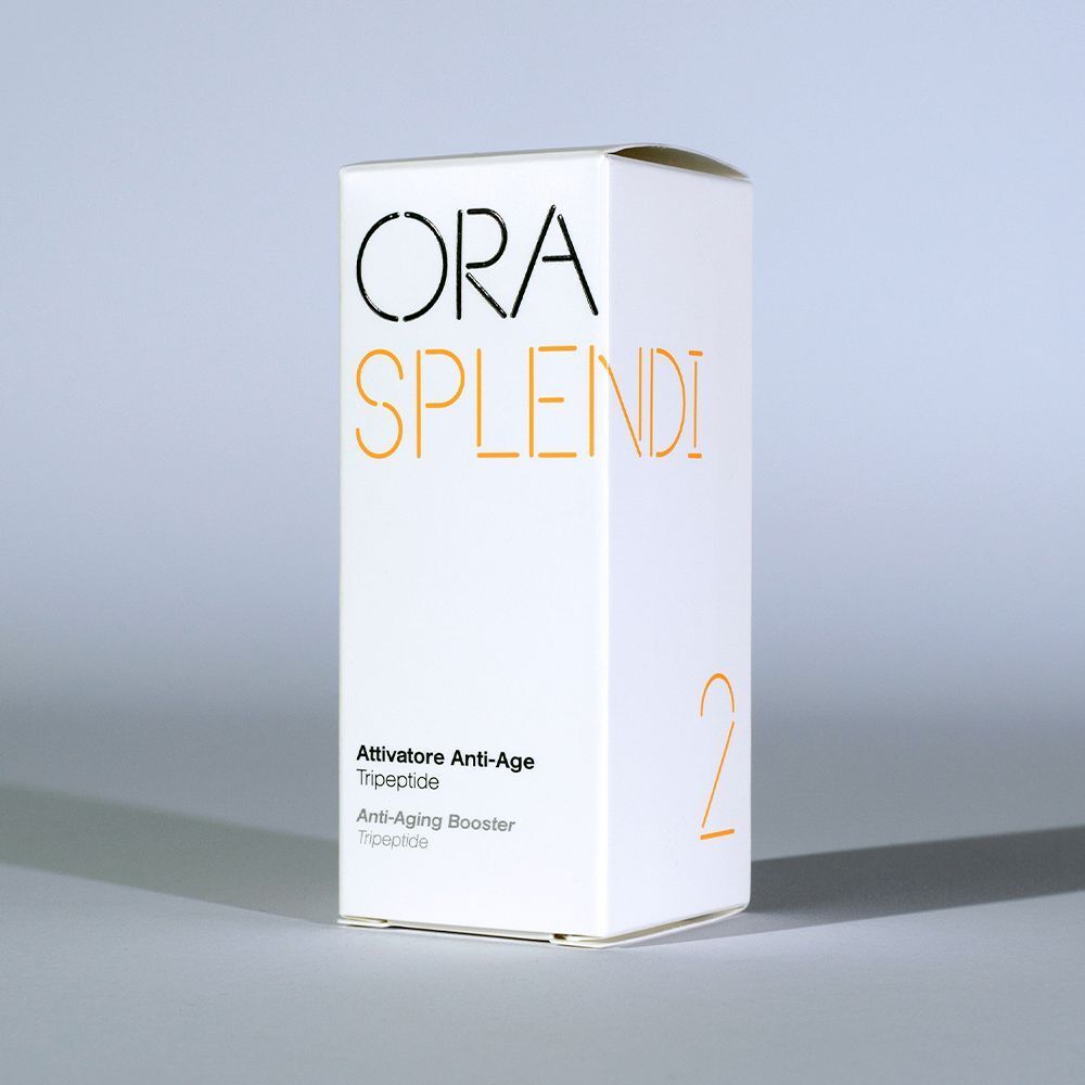 Confezione del Booster Anti-Age ORA SPLENDI Attivatore Anti-Age Tripeptide.