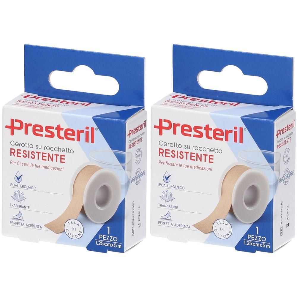 Presteril Cerotto su Rocchetto Resistente 1,25cm x 5m