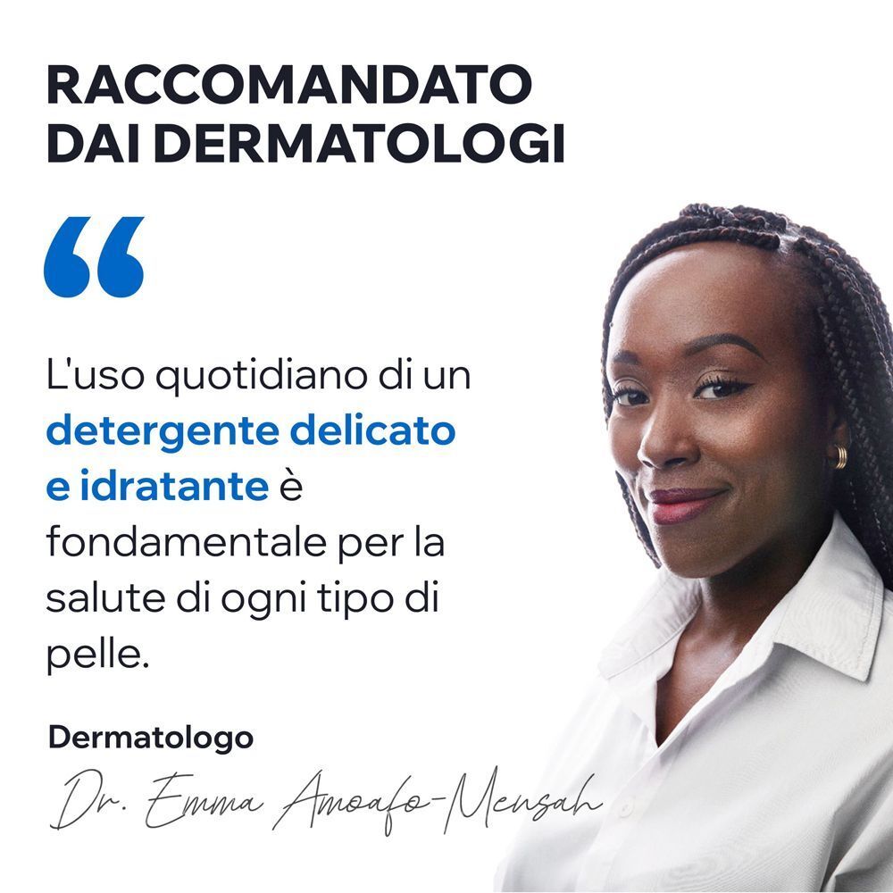 Dermatologa raccomanda l'uso quotidiano della Crema Lavante Uriage Derm-Phy.