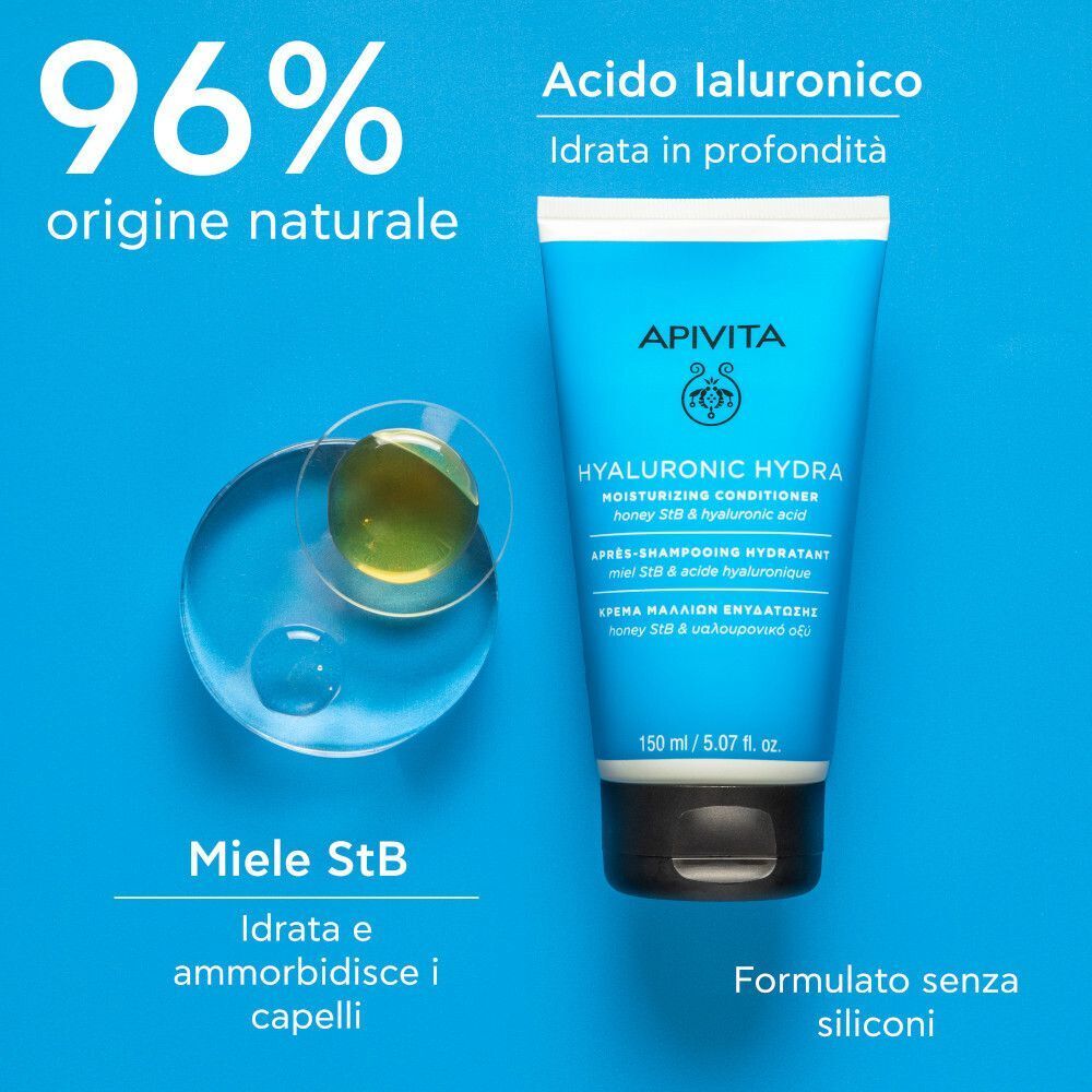Apivita Hyaluronic Hydra Balsamo, 96% ingredienti naturali, acido ialuronico e miele.