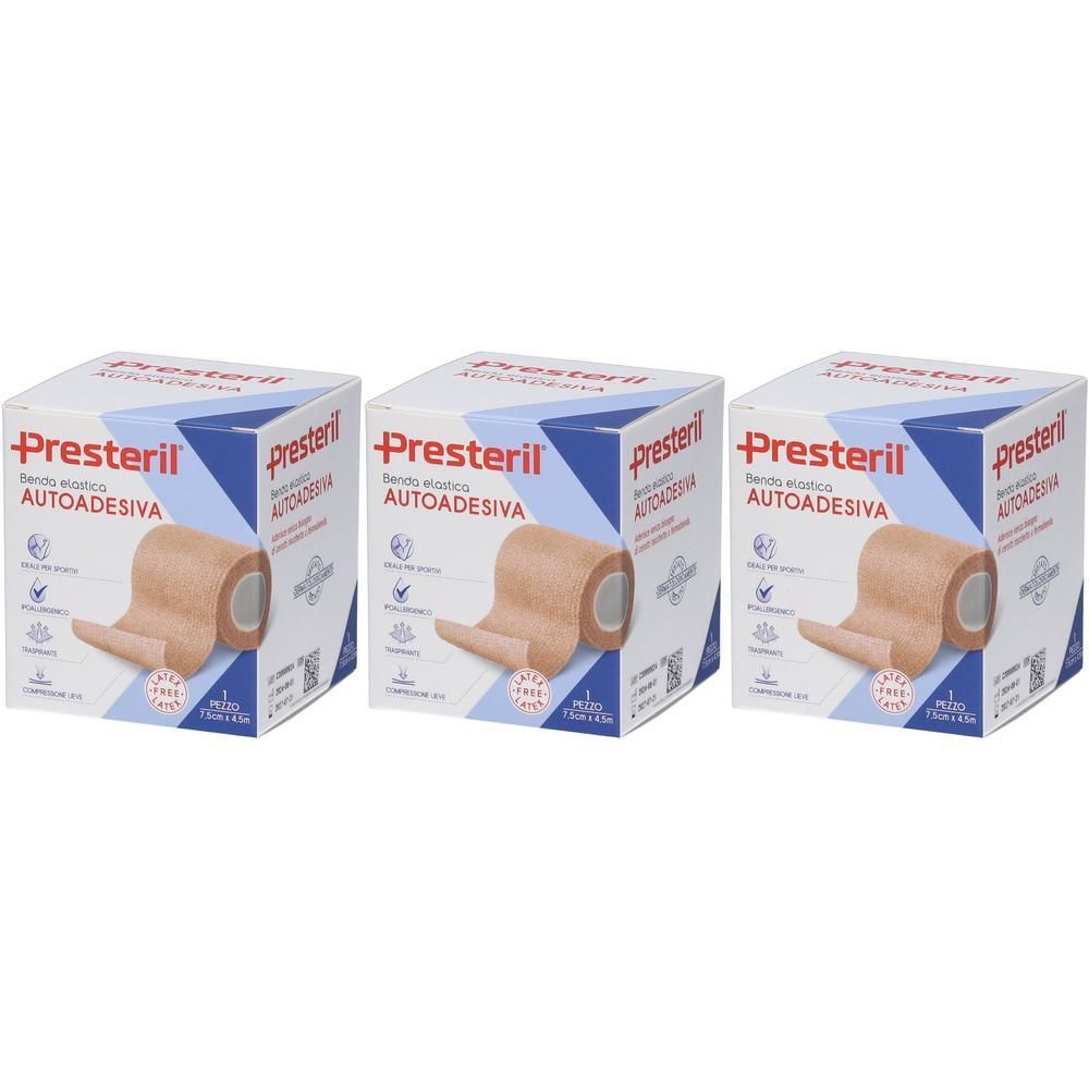 Presteril Benda Elastica Autoadesiva 7,5cm x 4,5m Color Pelle