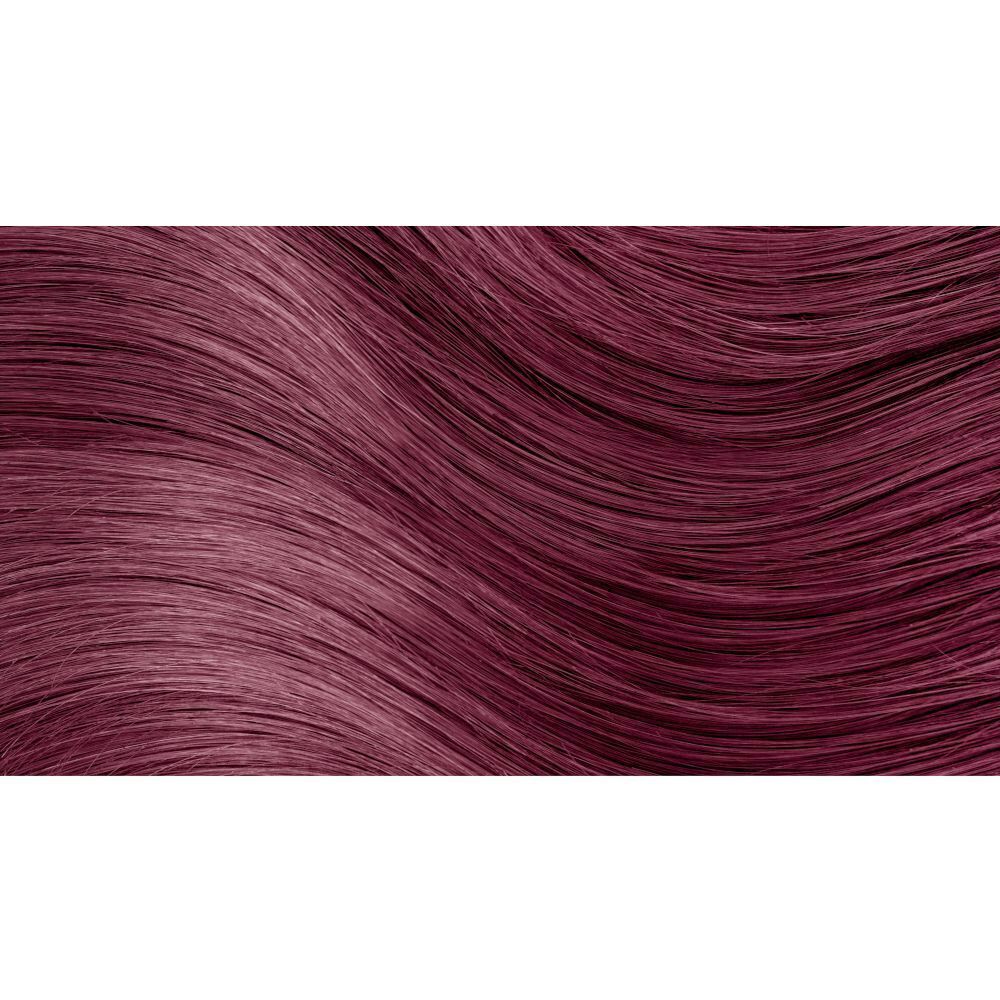 HERBATINT® FF4 Violetta colorazione: Primo piano di capelli tinti in tonalità viola.