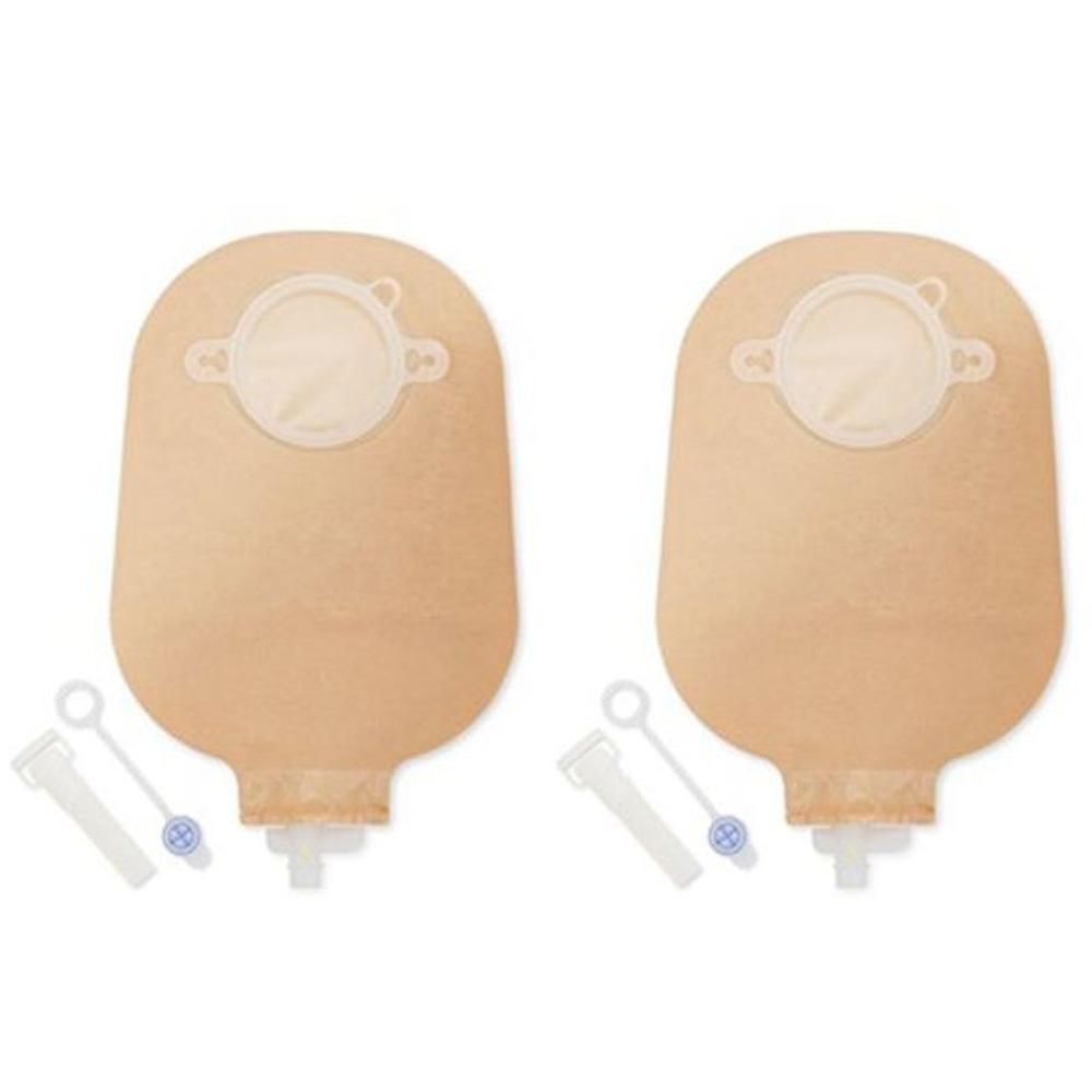 Sacca Urostomia Anatomica Uro Rubinetto Di Chiusura Di Sicurezza Nova 2 43Mm 10 Pezzi+1Attatore+Tappini Esterni