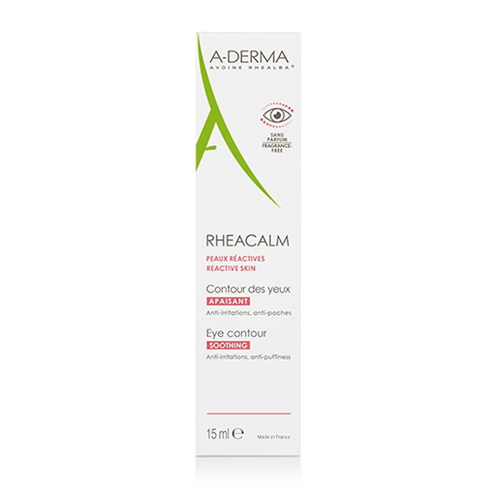 A-DERMA Rheacalm Contorno Occhi in un tubo bianco, 15 ml.