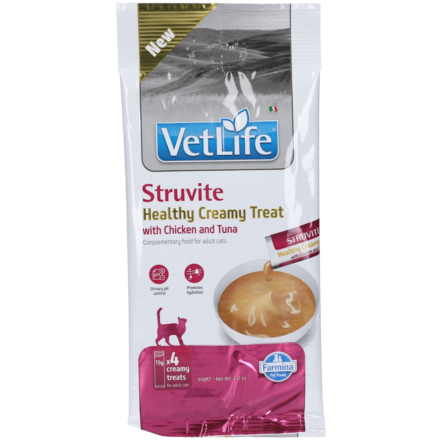 Farmina Vet Life Struvite Healthy Creamy Treat con Pollo e Tonno