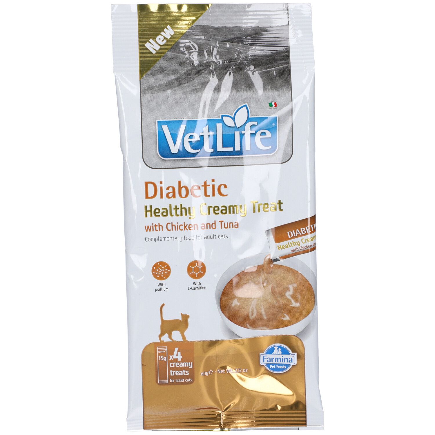 Farmina Vet Life Diabetic Healthy Creamy Treat con Pollo e Tonno