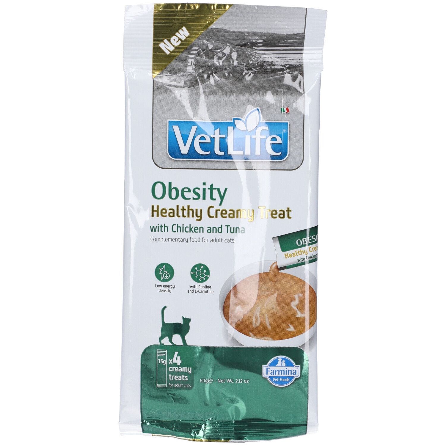 Farmina Vet Life Obesity Healthy Creamy Treat con Pollo e Tonno