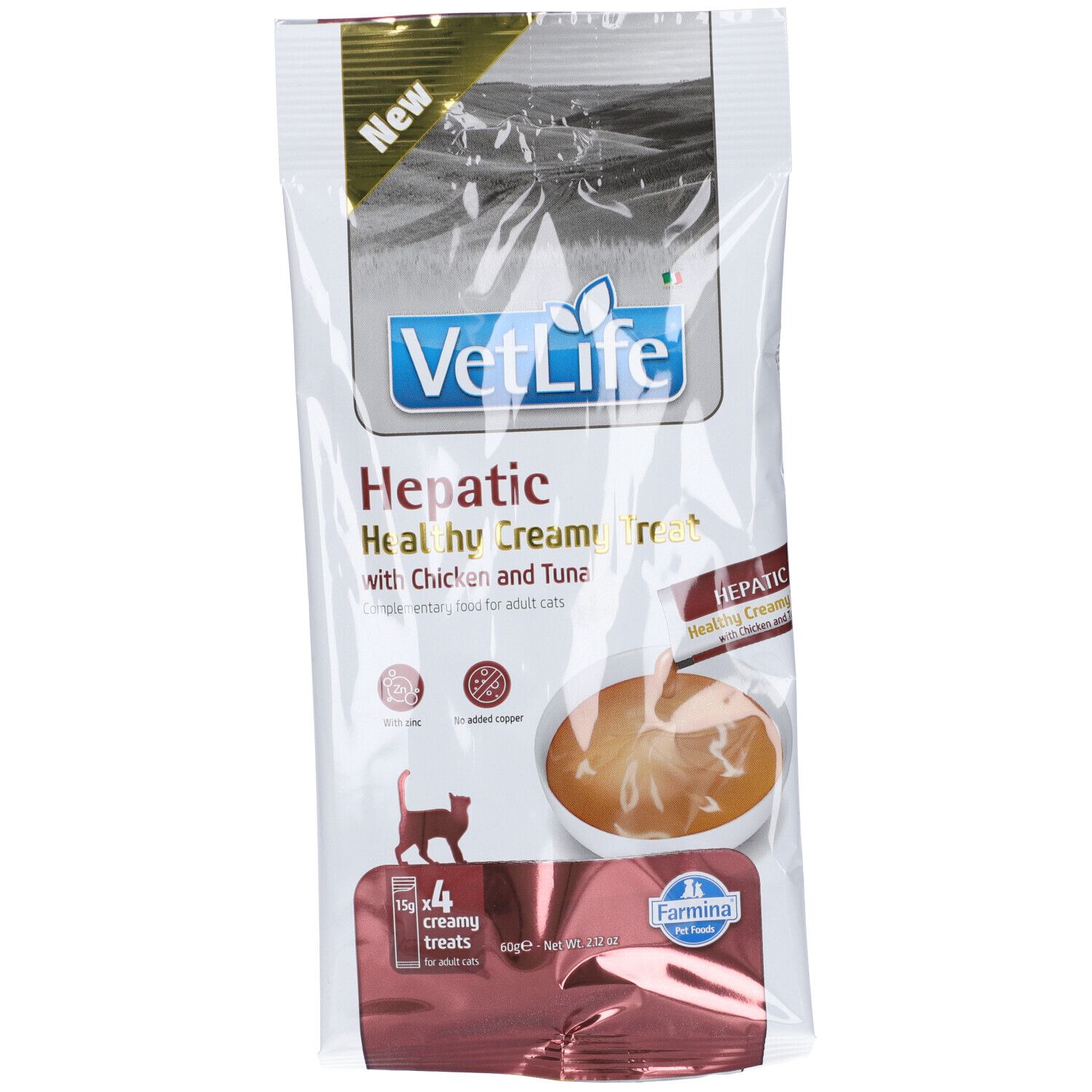 Farmina Vet Life Hepatic Healthy Creamy Treat con Pollo e Tonno