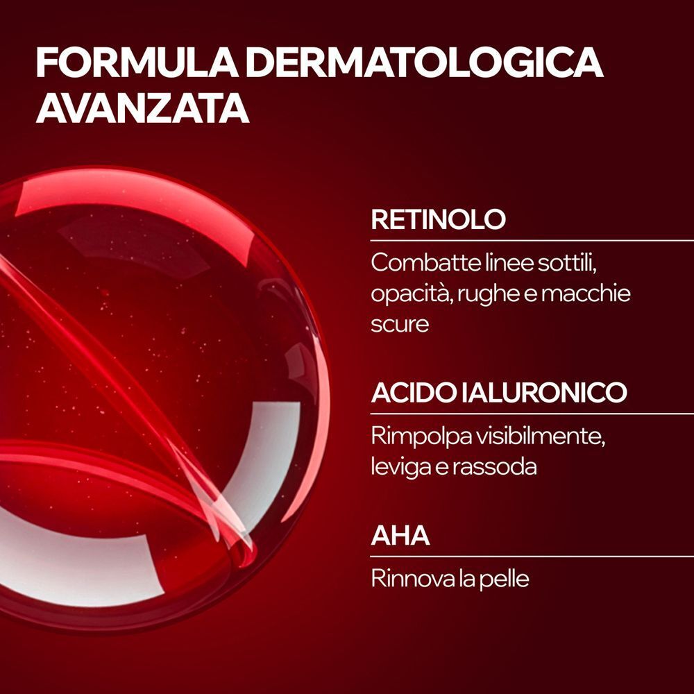 Siero Uriage Age Lift con erogatore a pompa rosso e descrizione dettagliata degli ingredienti Retinolo, Acido Ialuronico e AHA.