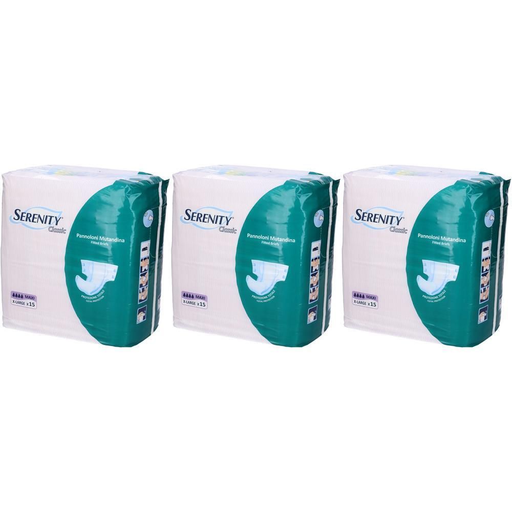 Pannolone Mutandina Serenity Classic Maxi Taglia Extralarge 15 Pezzi
