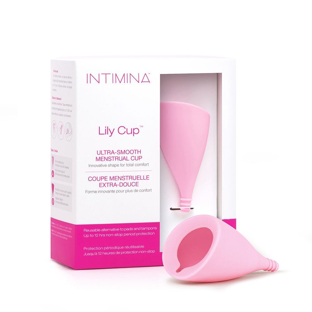 Confezione della coppetta mestruale INTIMINA Lily Cup Taglia A, rosa.