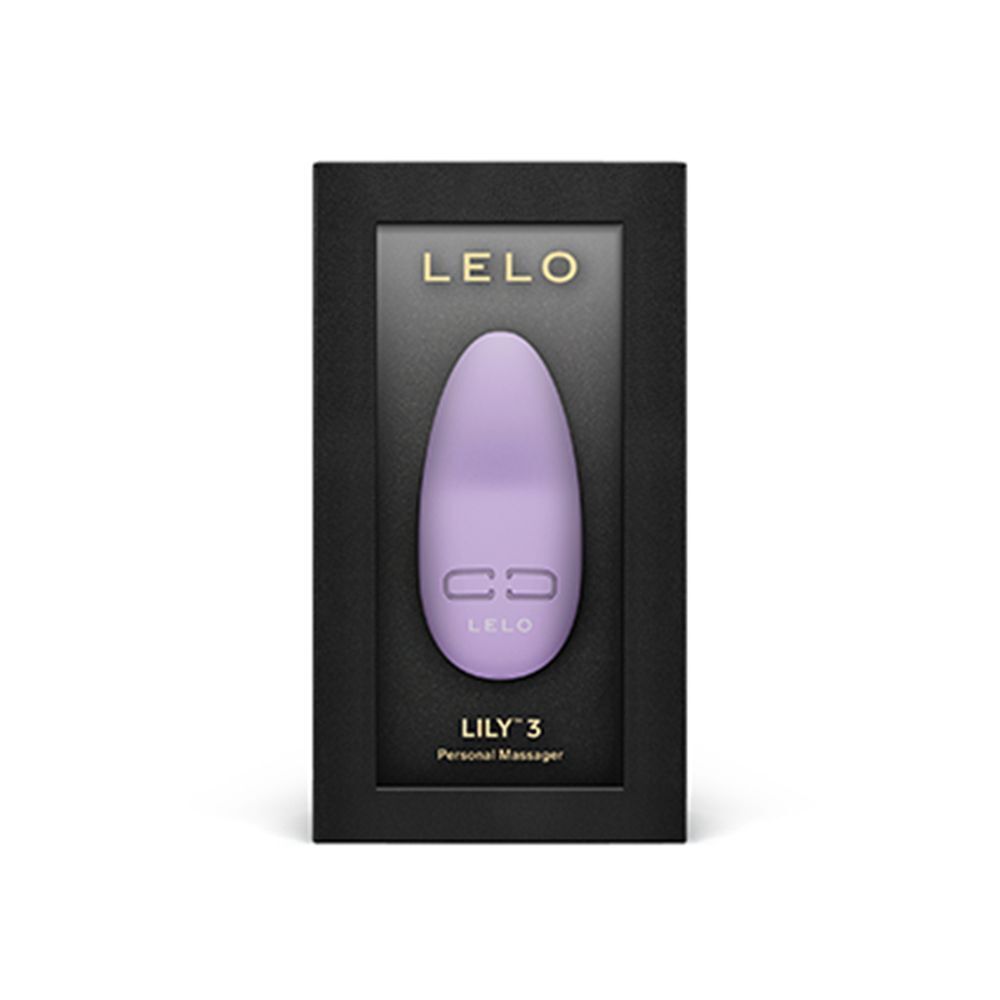 Vibratore viola in confezione nera Lelo, con scritta LILY 3.
