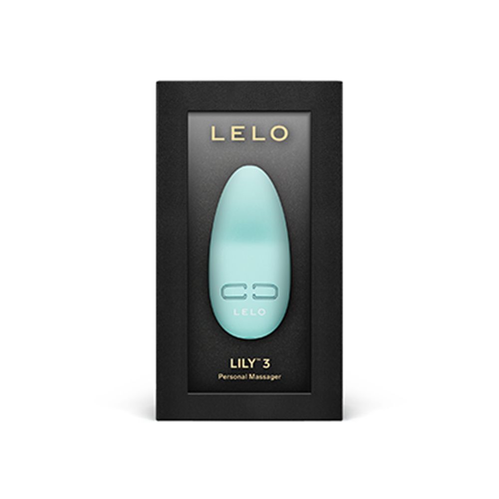 Vibratore verde menta in confezione nera LELO, con scritta LILY 3.